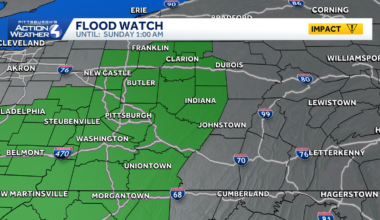 Flood Watch for western PA through 1 a.m. Sunday