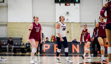 Quakers Sweep Leopards to Win Fifth Straight Match