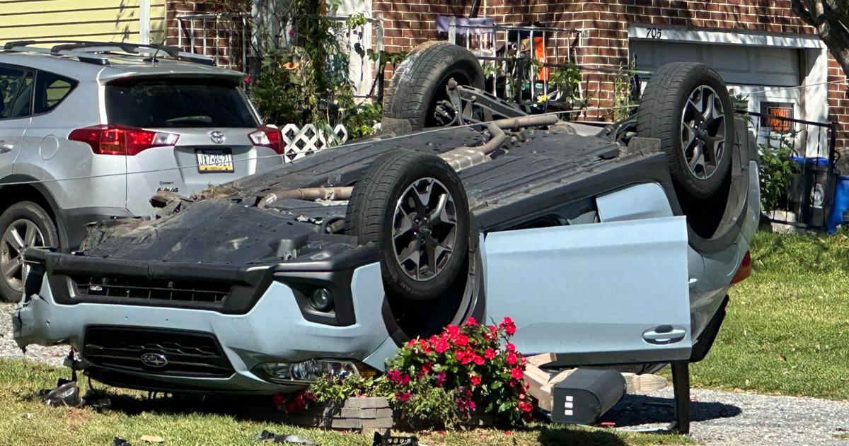 2 injured in Salisbury Twp. rollover crash after driver runs stop sign, police say | Allentown Area