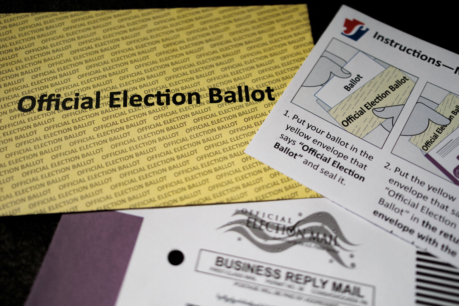 A mail-in ballot, during the Pennsylvania primary election, is displayed in this illustration picture taken in Philadelphia.