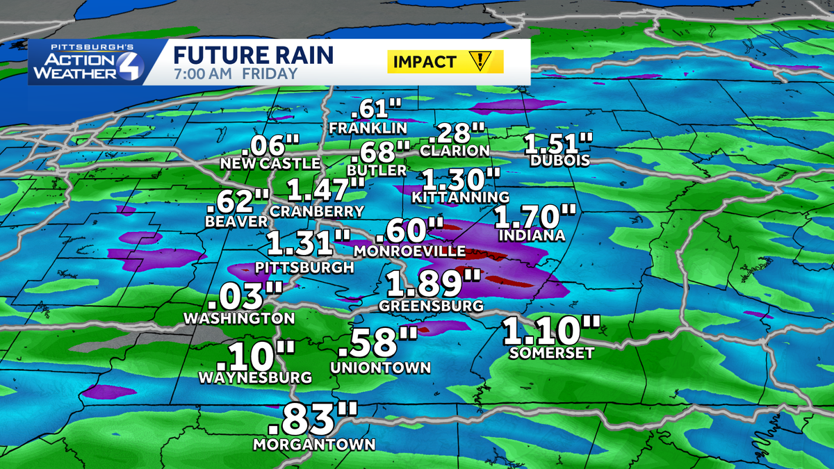 Impact Day: Periods of Heavy Rain on Thursday