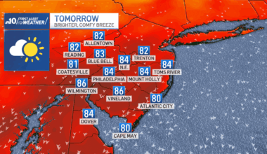 Brighter Friday as humidity drops for the Philadelphia region – NBC10 Philadelphia