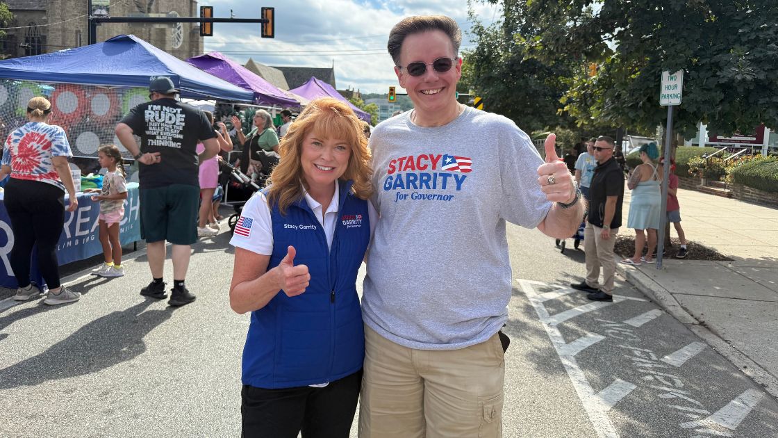 Pennsylvania's gubernatorial race came to Conshohocken. Republican candidate Stacy Garrity discussed data centers while at Fun Fest
