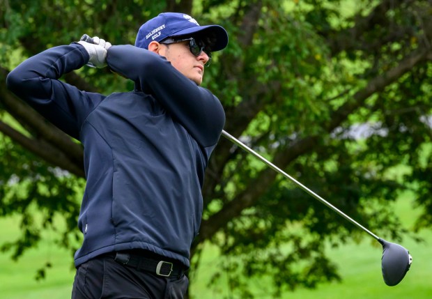 Salisbury's Chase Yakaitis competes Tuesday, Sept. 22, 2026, during the Colonial League Golf Championships at Bethlehem Golf Club in Bethlehem.(April Gamiz/The Morning Call)
