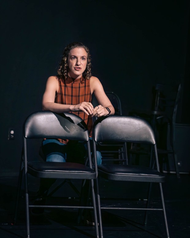 Becca Schneider during a rehearsal for "Trich." (Courtesy of the WCR Center for the Arts)