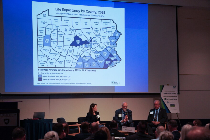 Centre County Commissioners spoke at a "State of the County" address at the Penn Stater Hotel & Conference Center in State College on Wednesday, Sept. 23, 2026.