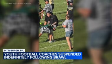 Steel City Youth Football League coaches indefinitely suspended after fight during Pittsburgh, Pennsylvania game | Video