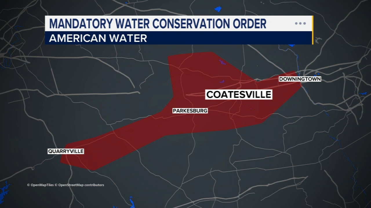 Thousands of people in the Coatesville area are being asked to temporarily reduce their water usage under a mandatory conservation order issued by Pennsylvania American Water.