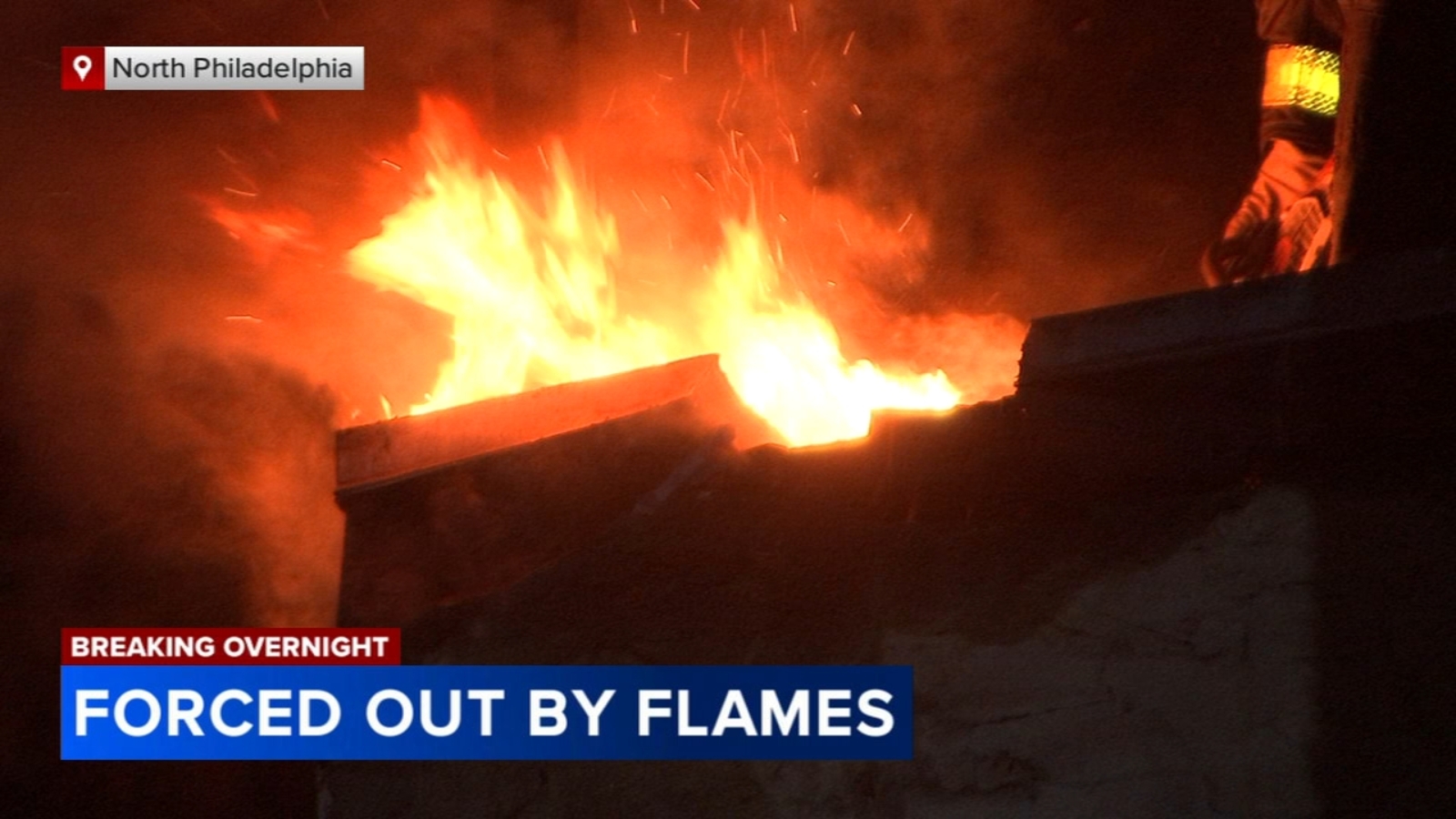 Family forced out by house fire in North Philadelphia