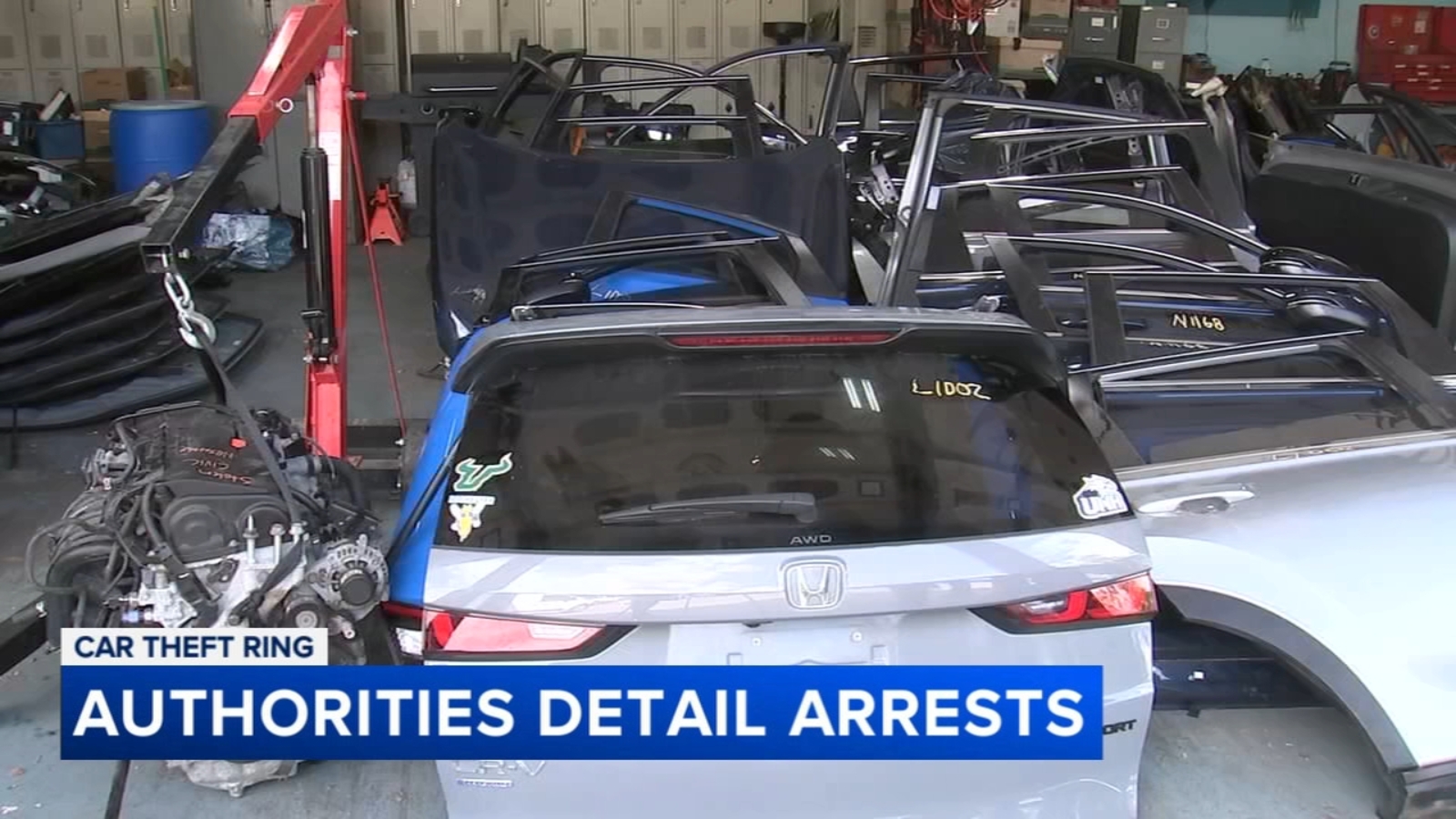 Philadelphia police recover 31 vehicles, stolen Honda parts in major chop shop investigation