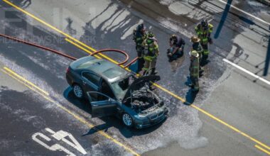 BMW catches fire on Bethlehem Pike in Hatfield, traffic backed up – North Penn Now
