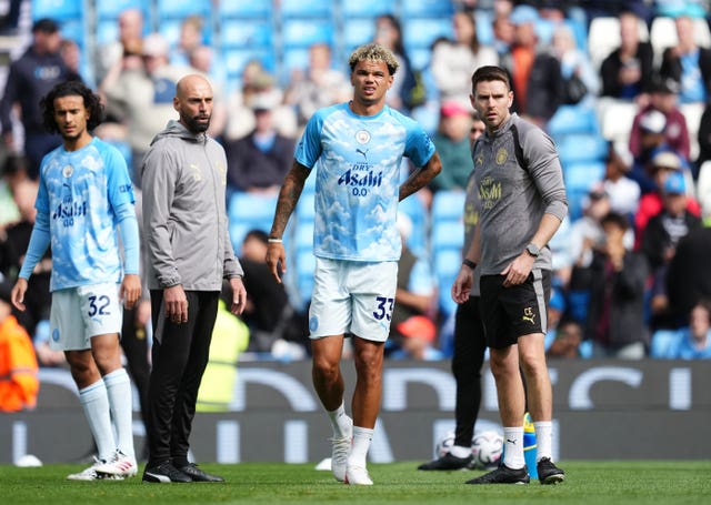 Nico O’Reilly pulled up with an injury before the Premier League match against Coventry last weekend