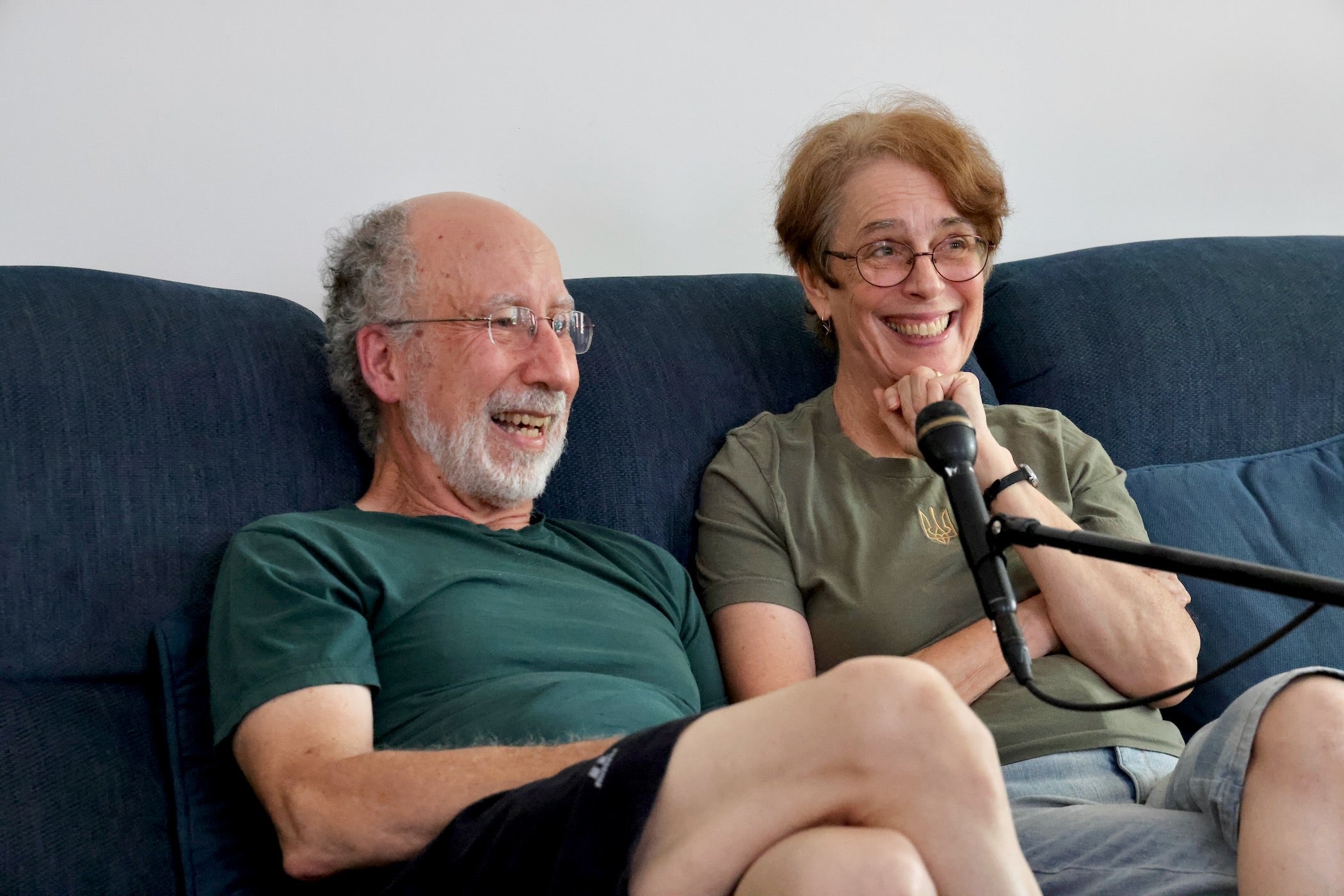 Virginia Maksymowicz and Blaise Tobia smile