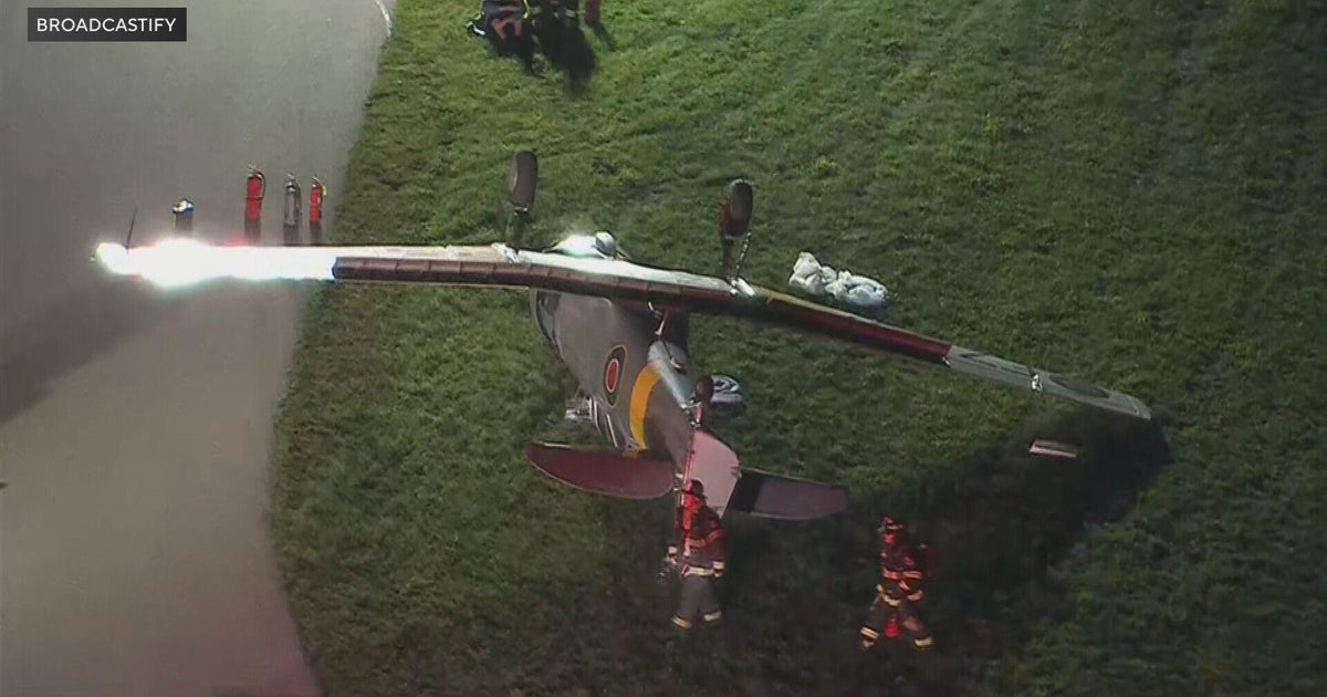 Vintage plane crashes at Heritage Field Airport in Limerick, Pennsylvania