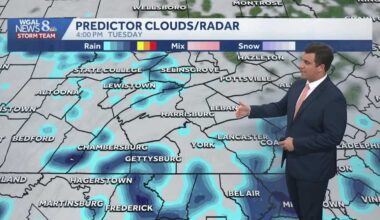 Soggy start to fall, highs near 60; drier Wednesday