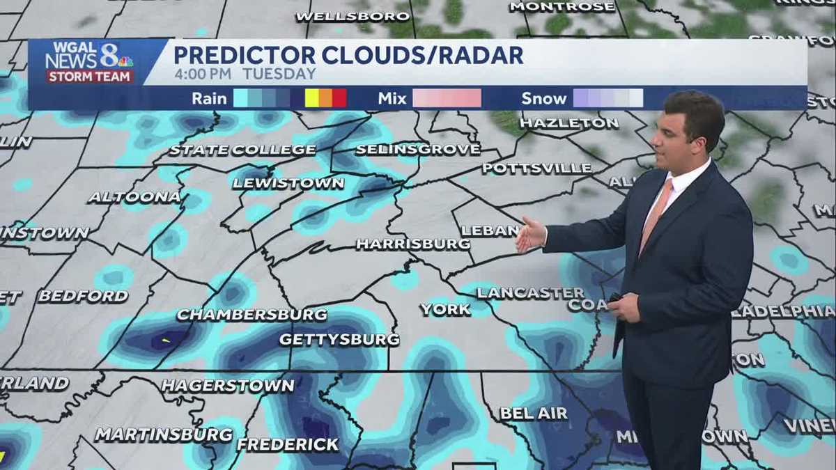 Soggy start to fall, highs near 60; drier Wednesday