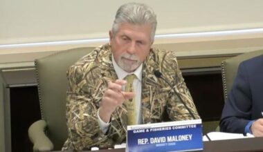 State Rep. David Maloney speaks during the Nov. 18, 2025, House Game and Fisheries Committee meeting where he is seeking more transparency with the Pennsylvania Game Commission's elk hunting license lottery program.