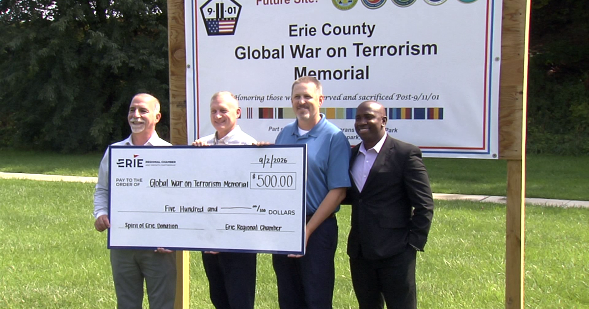 Erie Regional Chamber Donates to Planned Global War on Terrorism Memorial | News