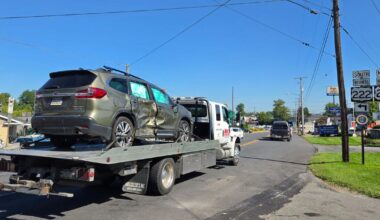 Car towed with serious damage following rollover accident in Kenhorst | Southern Berks County