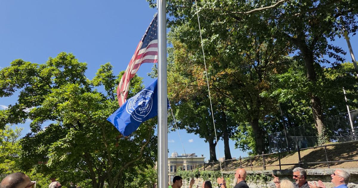 City Park Labor Day flag raising Reading |