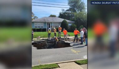 Firefighter talks about how 20-foot sinkhole opened up close to his home in Bethlehem | Bethlehem Area