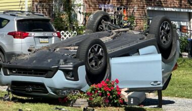 2 injured in Salisbury Twp. rollover crash after driver runs stop sign, police say | Allentown Area