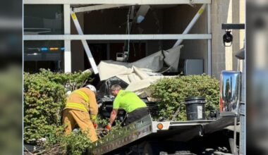 1 injured after car crashes through wall of South Whitehall credit union | Allentown Area