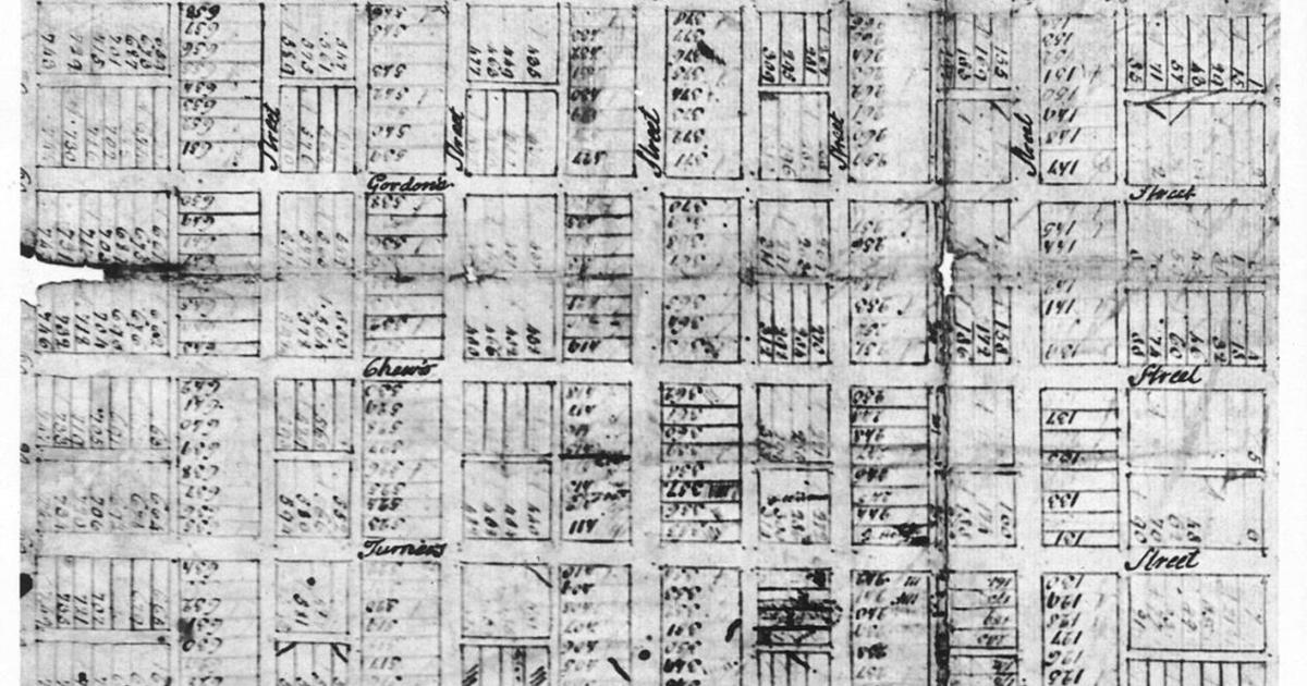 Northampton Town (future Allentown) original city plan from 1762 |