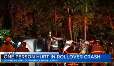 Rescue crews respond to rollover crash on Zionsville Road | Southern Lehigh County