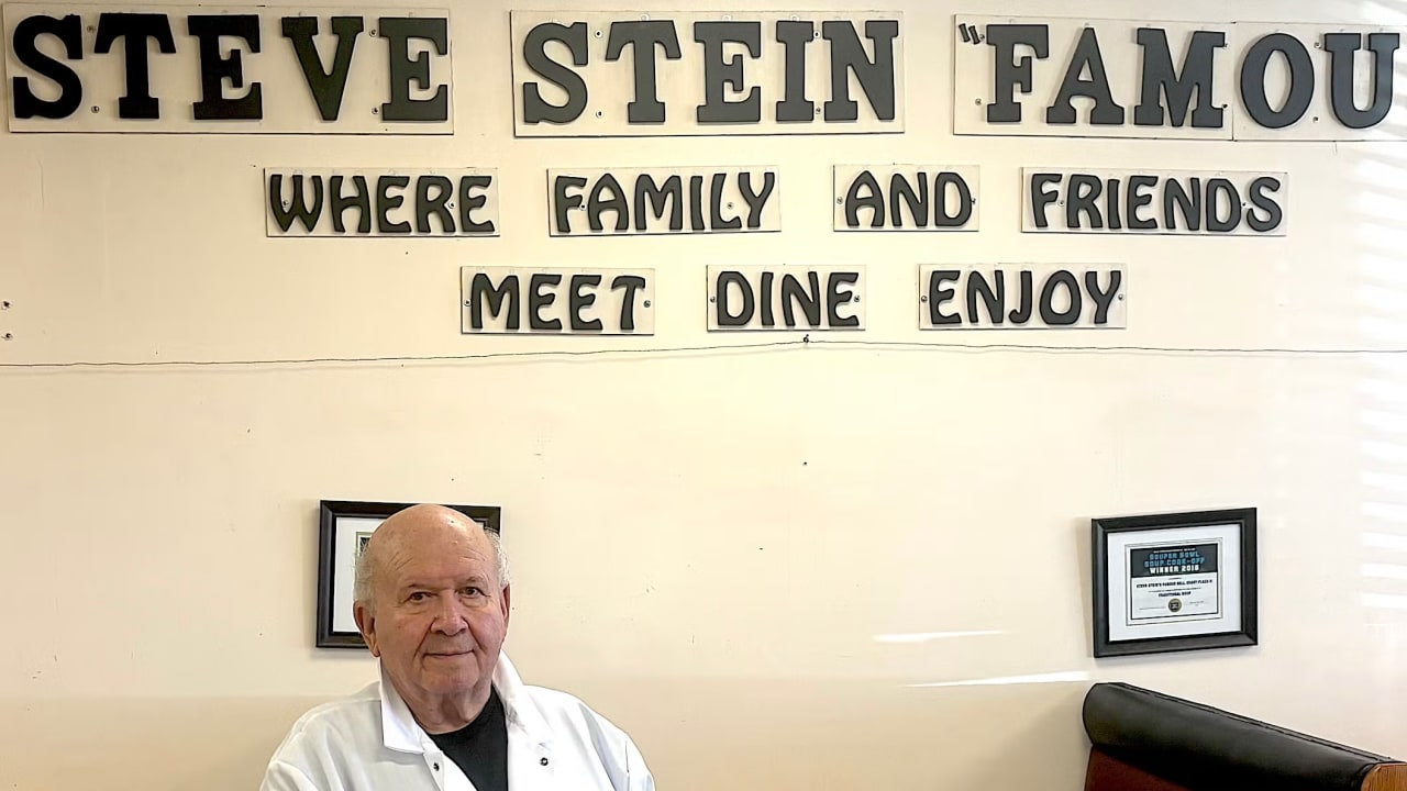 Stein Stein, owner of Steve Stein's Famous Deli in Northeast Philadelphia, the day after his last day in business, Aug. 24, 2026.