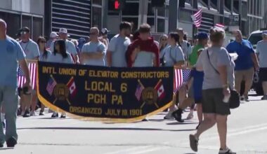 Pittsburgh union workers fill downtown streets on Labor Day