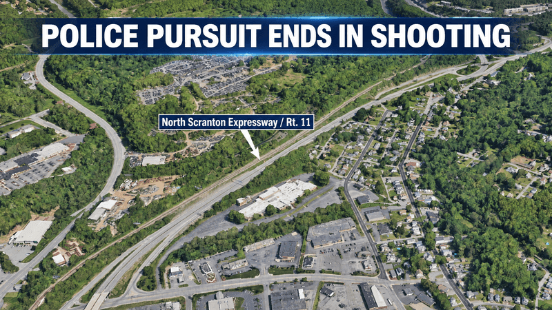 Police pursuit ends in a fatal shooting on the North Scranton Expressway