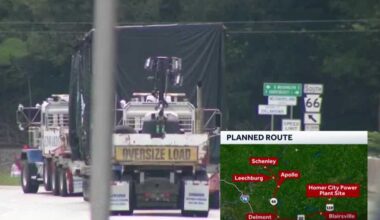 Second superload to crawl through Western Pennsylvania