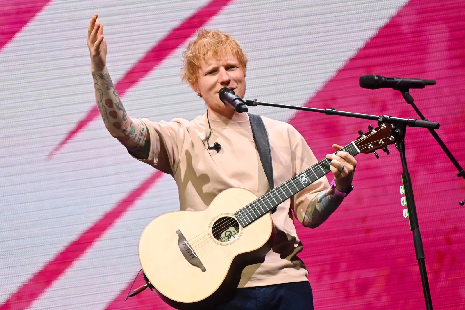 Ed Sheeran performs during iHeartRadio KISS108's Jingle Ball 2025 Presented By Capital One at TD Garden on December 14, 2025 in Boston, Massachusetts.