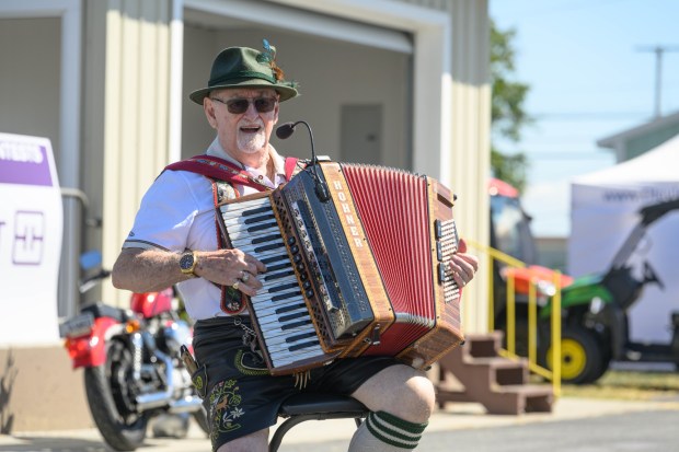 Dr. Squeezebox entertains the crowds. (Courtesy of the Oley Valley Community Fair)