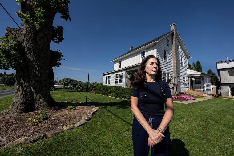 Midwife Roberta Devers is photographed Tuesday, Sept. 8, 2026, near the home of one of her Amish patients in Lancaster, Pa. Devers, who primarily serves Amish mothers, discusses the measles outbreak and why she believes unlicensed midwives should be allowed to administer MMR booster shots.