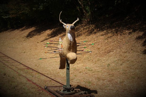 The running deer target is a featured attraction at the Pennsylvania Bowhunters Festival and has been present since the Bowfest began in 1957. The festival runs Sept. 18-20. (Courtesy of the PA Bowhunters Festival)