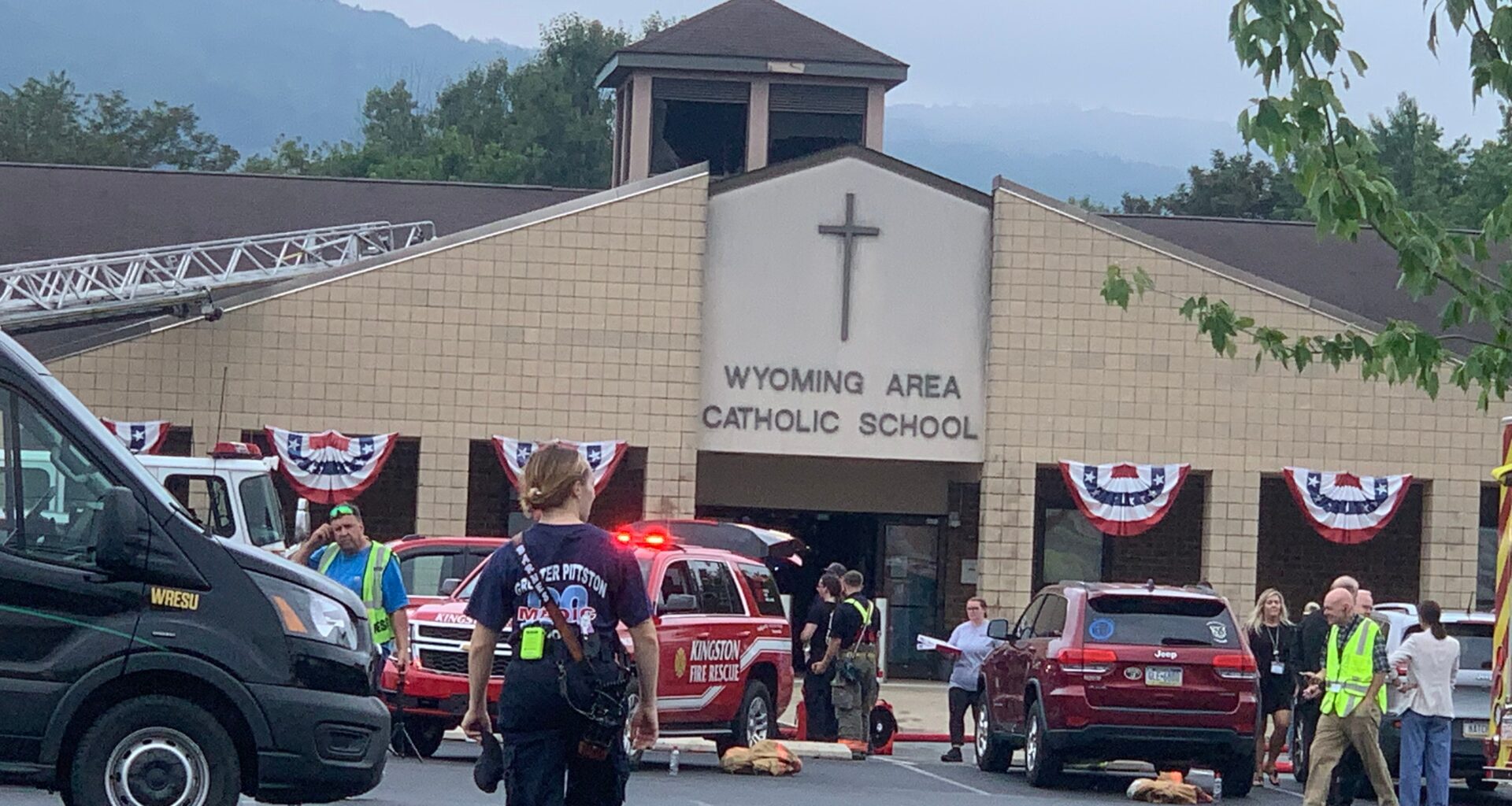 Wyoming Area Catholic students evacuated after fire, no injuries reported