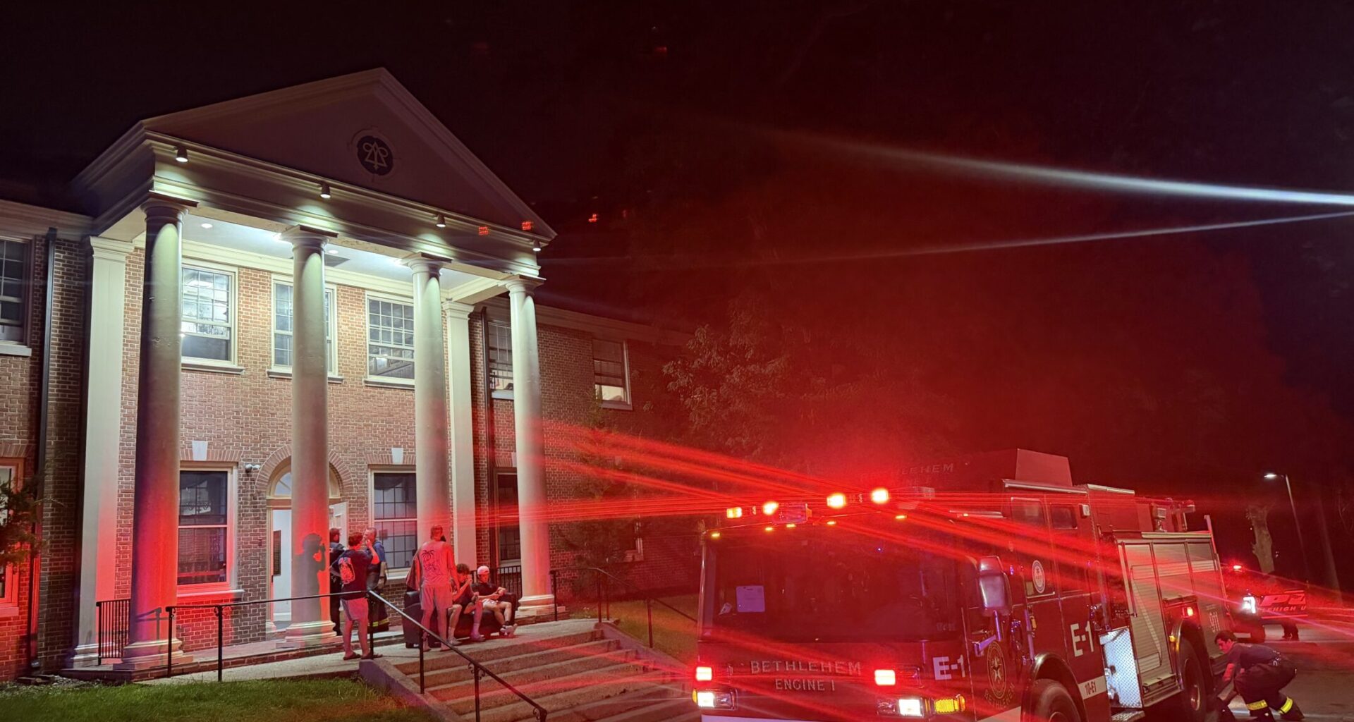 Firetruck at Delta Upsilon, LUPD reports occupants safe