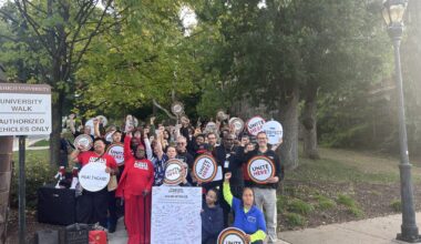 Lehigh Sodexo employees and community gather for fair benefits