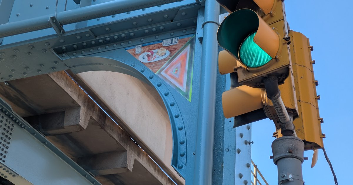 More than 400 steel plates under the El in Kensington are now decorated with paintings by residents