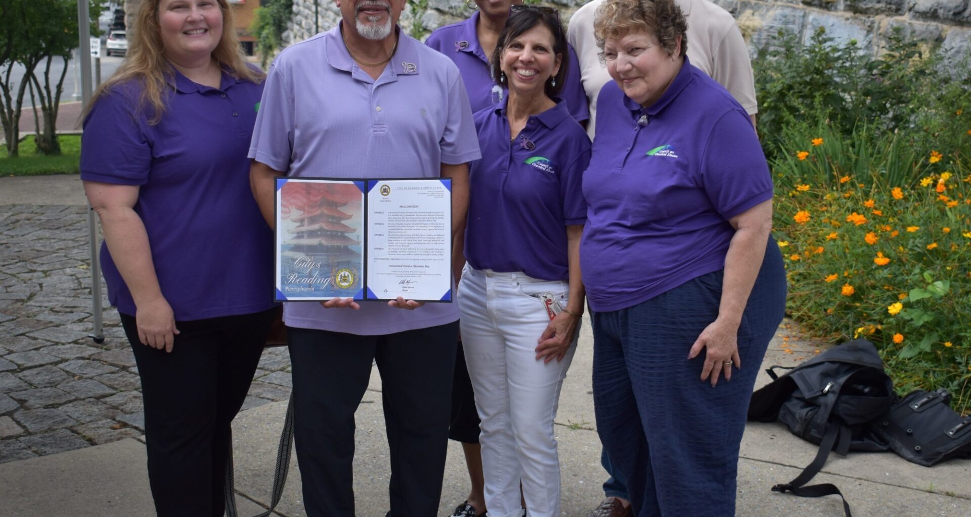 Flag raising in Reading marks International Overdose Awareness Day