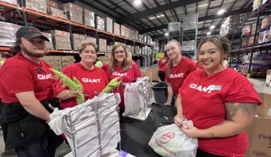 Giant observes Hunger Action Month with donation to Helping Harvest