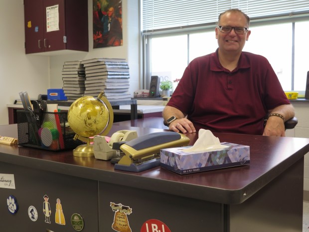 John Noll Jr., history teacher at Kutztown Middle School (DAVID MEKEEL - READING EAGLE)