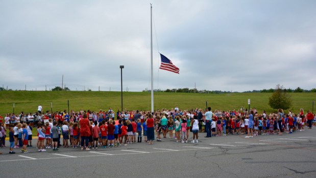 A previous September 11th ceremony held at Green Valley Elementary School. (Courtesy of the Wilson School District)
