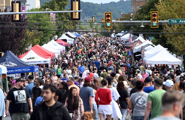 Penn Avenue is packed with people during the West Reading Fall Festival on Saturday, Sept. 19, 2026. . (BILL UHRICH/READING EAGLE)