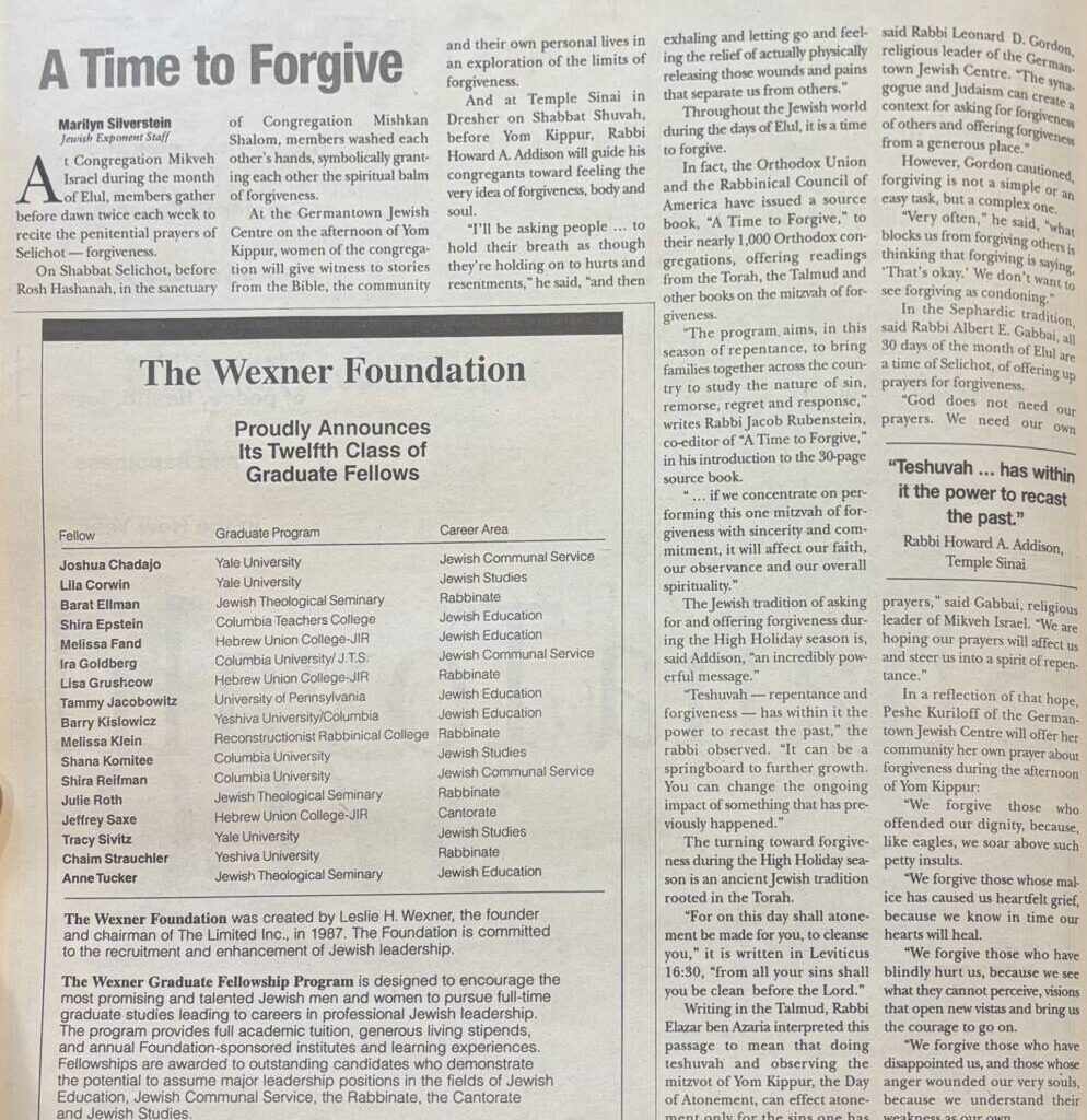 Remember When: A Time to Forgive
