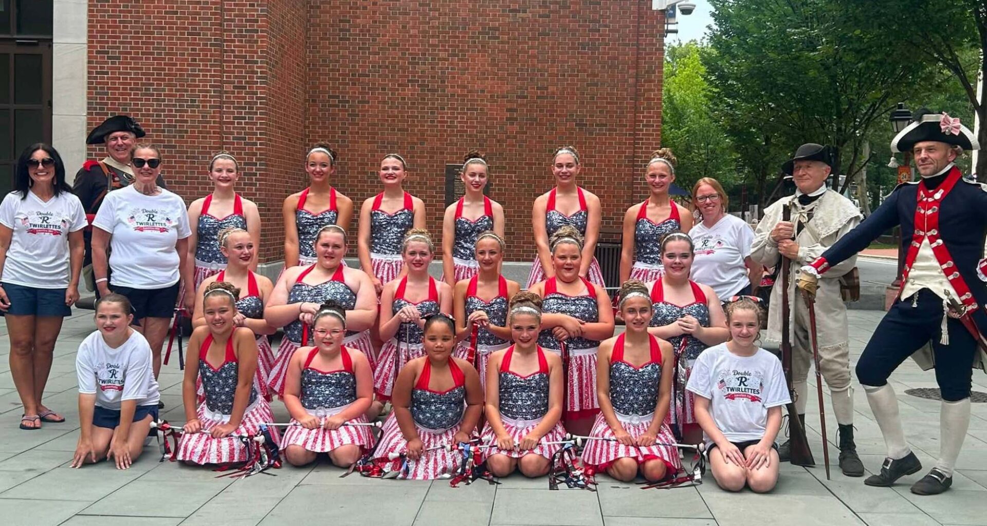 Double “R” Twirlettes perform at America 250 festivities at Museum of the American Revolution