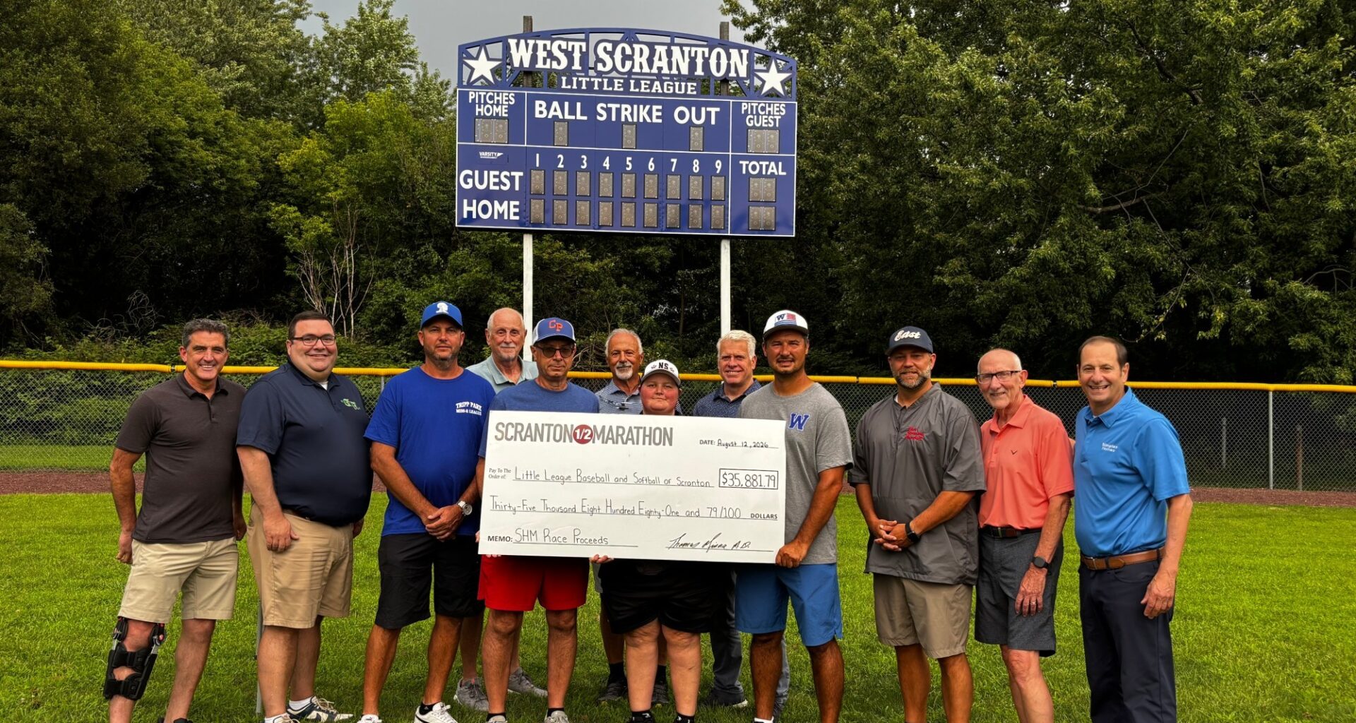 Scranton Half check presentation – Scranton Times-Tribune