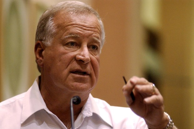 Scranton resident Bob Bolus has his say with the Scranton City Council on Thursday night.